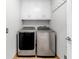 Laundry room with newer front load washer and dryer at 292 Old Rosser Rd, Stone Mountain, GA 30087