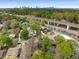 A high aerial view shows the house close to the city and nearby public transportation at 357 Murray Hill Ne Ave, Atlanta, GA 30317