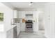 Modern kitchen boasts stainless steel appliances, white cabinets, and sleek countertops at 2315 Shamrock Dr, Decatur, GA 30032
