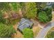 An aerial view displays a home with a detailed roof design and mature landscaping at 3997 Ironhill Ln, Woodstock, GA 30189
