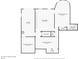 Basement plan featuring entertainment areas, bathroom, storage space, closets, and a garage at 3997 Ironhill Ln, Woodstock, GA 30189