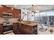 Open kitchen features stainless steel appliances, granite counters, and seamless access to the living area at 855 Peachtree Ne St # 3005, Atlanta, GA 30308