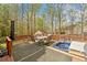 Spacious back deck featuring a dining table, outdoor seating, and a hot tub, perfect for relaxation and entertaining at 3638 Clubside Nw Walk, Kennesaw, GA 30144