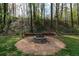 Stone fire pit and seating area provide a cozy outdoor gathering space at 603 Bluff Dr, Woodstock, GA 30188