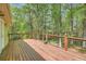 An inviting deck surrounded by a lush, green forest canopy at 270 Albertas Ct, Mcdonough, GA 30252