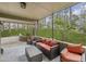 Covered patio with outdoor seating and view of the backyard at 1670 Nordic Trce, Marietta, GA 30068