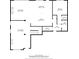 Detailed first floor plan showing layout of living spaces, kitchen, and bedroom at 127 Crest Brooke Dr, Canton, GA 30115