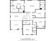 Detailed second floor plan showing layout of bedrooms, bathrooms and laundry room at 127 Crest Brooke Dr, Canton, GA 30115