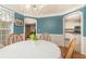 Dining room view shows a peek into the kitchen and living room beyond at 250 Blackberry Ln, Douglasville, GA 30134