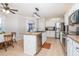 Spacious eat-in kitchen with stainless steel appliances and white cabinets at 250 Blackberry Ln, Douglasville, GA 30134