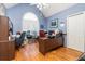 Home office features a vaulted ceiling, large window, and built-in storage at 250 Blackberry Ln, Douglasville, GA 30134