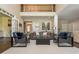 Spacious living room with high ceilings, a second-story overlook, and stylish contemporary furniture at 2296 Valley Brook Ne Way, Atlanta, GA 30319