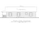 Side view architectural drawing with fiberglass shingle roof and siding detail at 305 Henry Aaron Sw Ave, Atlanta, GA 30310
