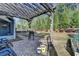 Cozy backyard patio featuring a pergola, brick pavers, and access to a garden area at 4230 Braden Nw Ln, Kennesaw, GA 30144