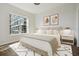 Well-lit bedroom showcasing a comfortable bed, stylish artwork, and a large window for natural light at 1101 Juniper Ne St # 1511, Atlanta, GA 30309