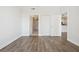 Open bedroom space showing access to an en-suite bathroom, kitchen and double closet at 1101 Juniper Ne St # 1511, Atlanta, GA 30309