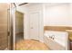Bathroom with walk-in shower, soaking tub and tiled floors, plus walk-in closet at 264 19Th Nw St # 2308, Atlanta, GA 30363