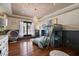 ' bedroom features hardwood floors, a loft bed, and custom lighting at 290 Ardsley Ln, Alpharetta, GA 30005