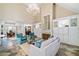 Comfortable living room features an open floor plan with views to the dining room and kitchen at 6730 Waterbury Way, Cumming, GA 30040