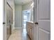 Bathroom featuring double sinks, tile floors, and shower at 3904 Shelleydale Dr, Powder Springs, GA 30127