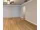 Spacious living room with a ceiling fan and bright walls at 3904 Shelleydale Dr, Powder Springs, GA 30127