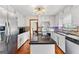 Modern kitchen with stainless steel appliances and ample counter space at 5429 Golfcrest Cir, Stone Mountain, GA 30088