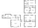Complete set of floor plans displaying all three levels including bedrooms, kitchen, and recreation room at 1717 Ramblewood Way, Snellville, GA 30078