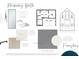 Finish selections featuring quartz countertops, chrome fixtures, and ceramic tile at 140 Cedarwood Ln, Roswell, GA 30075