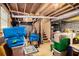 Unfinished basement space with exposed wooden beams and concrete floor, good for storage at 258 Cristy Dr, Dallas, GA 30157