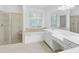 Bathroom featuring a shower, soaking tub, and double sink vanity at 4428 Wilkerson Manor Se Dr # 6, Smyrna, GA 30080