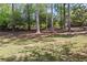 Lush green backyard with mature trees offering shade and privacy for outdoor enjoyment at 1337 Grey Fox Ne Ct, Atlanta, GA 30306
