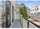 Enjoy outdoor living on this private balcony with black trim and views of the community at 1337 Grey Fox Ne Ct, Atlanta, GA 30306