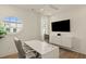 Office space with modern desk, furnishings, and hardwood flooring at 1337 Grey Fox Ne Ct, Atlanta, GA 30306