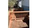 Wood deck with railings, showing a view of the surrounding yard at 6675 Hidden Brook Trl, Atlanta, GA 30349