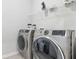 Close-up of laundry room featuring modern washer and dryer units at 3610 Central Park Dr, Loganville, GA 30052