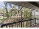 A charming balcony showing the nature view of the woods at 8207 Fairview Blf, Alpharetta, GA 30022