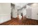 Bright living room with hardwood floors, fireplace, and open layout, perfect for entertaining at 8207 Fairview Blf, Alpharetta, GA 30022