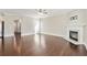 Bright living room with hardwood floors, fireplace, and an open layout at 368 Sawyer Meadow Way, Grayson, GA 30017