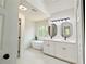 Modern bathroom with dual vanities, soaking tub, and stylish fixtures at 2863 Landing Dr, Marietta, GA 30066