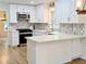 Modern kitchen features white cabinets, stainless steel appliances, and stylish backsplash at 2863 Landing Dr, Marietta, GA 30066