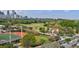Aerial view featuring a park, cityscape, and church creating a balanced urban oasis at 587 Virginia Ne Ave # 314, Atlanta, GA 30306