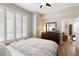 Cozy bedroom with shuttered windows and a view to living room at 1101 Juniper Ne St # 632, Atlanta, GA 30309