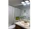 Bathroom with a single sink, and shower at 908 Chippendale Ln, Norcross, GA 30093