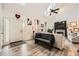 Bright living room with skylights, fireplace, and modern flooring for comfortable living at 24 Laurel Ne Way, White, GA 30184