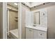 Upgraded bathroom offers tile shower and updated vanity at 3091 Colonial Way # F2, Atlanta, GA 30341