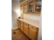 A built-in cabinet with a countertop provides lots of storage space at 5851 Swan Walk, Sugar Hill, GA 30518