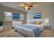 Bright bedroom with modern furnishings, stylish bedding, and a serene ambiance at 4814 Riveredge Cv, Snellville, GA 30039