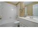 Bathroom featuring tub-shower combo and a single vanity at 7415 Northampton Ct, Cumming, GA 30040
