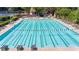 Aerial view of the community pool with lanes for exercise and relaxation at 7415 Northampton Ct, Cumming, GA 30040