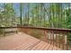 Spacious wooden deck overlooking a lush, green backyard, perfect for entertaining and enjoying nature at 4595 Fradon Ct, Atlanta, GA 30349